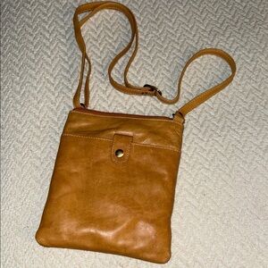 Northstyle Tan Leather Small Crossbody Bag Multi Compartment Travel